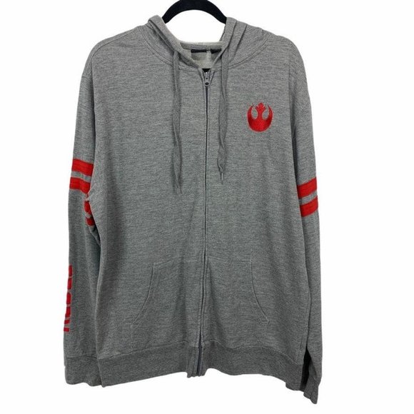 Star Wars Rebel Hooded Full Zip Sweatshirt Grey